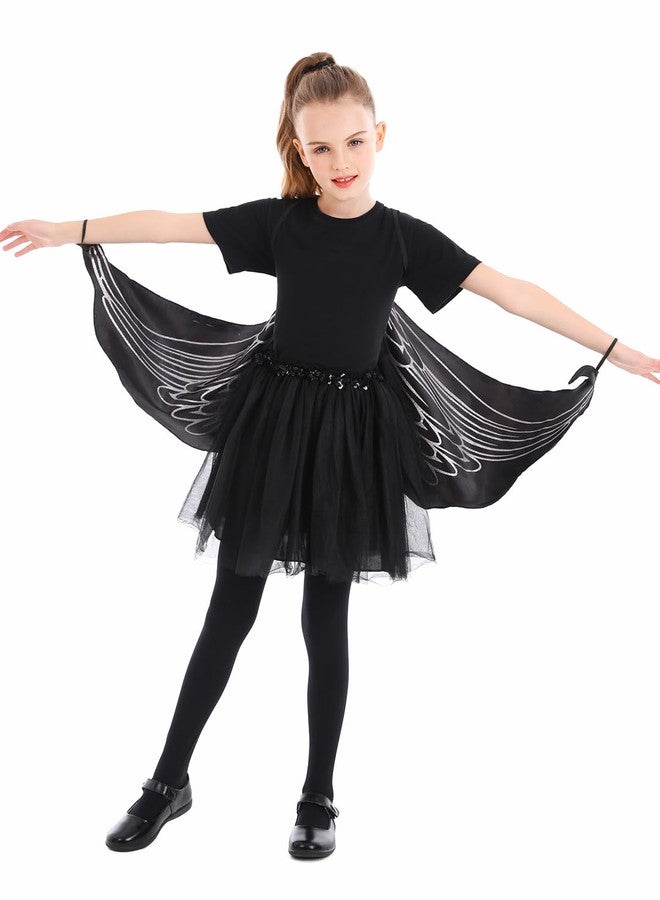 Seasons Angel Cape Wings for Girls, One Size (Black) - Image 4